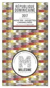 Millesime, Republique Dominicaine 2017, 75% noisettes caramelisees dark chocolate bar