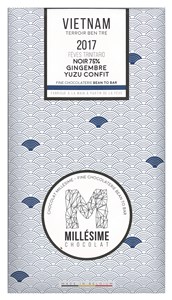 Millesime, Vietnam 2017, 75% Ginger & Yuzu dark chocolate bar