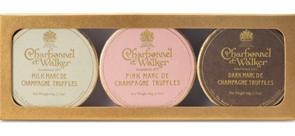 Marc de Champagne mini chocolate truffle gift set