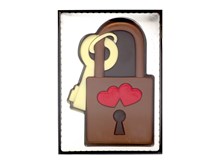 Chocolate padlock and key