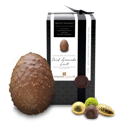 Oeuf Amande Lait, Superior Selection milk chocolates Easter egg