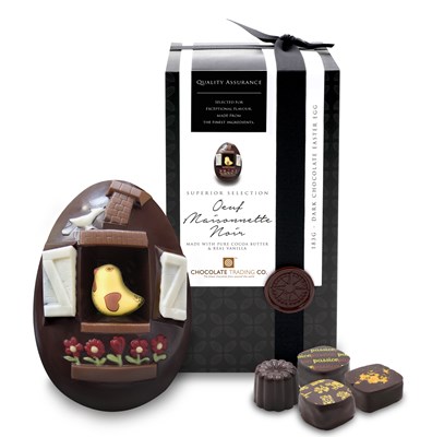 Oeuf Maisonnette, Superior Selection dark chocolate Easter egg