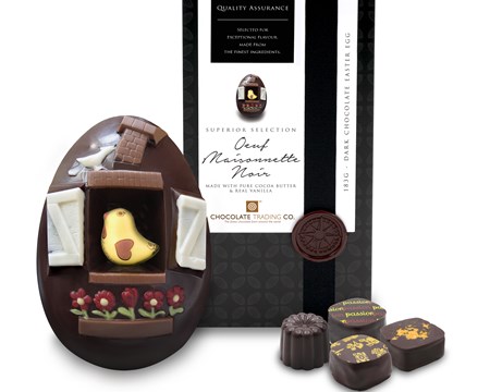 Oeuf Maisonnette, Superior Selection dark chocolate Easter egg