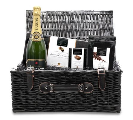 Chocolate & Champagne large wicker hamper