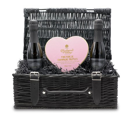 Chocolate Truffle & Prosecco Love Wicker Hamper