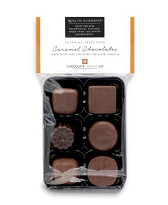 Chocolate Trading Co. Superior Selection 6 Assorted Caramel’s Chocolate Gift Pack