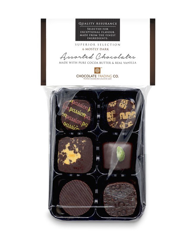 Superior Selection, 6 Dark Chocolate Gift Pack Chocolate Trading Co