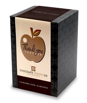 Thank You Teacher, Caramelised Almonds Chocolate Gift Cube