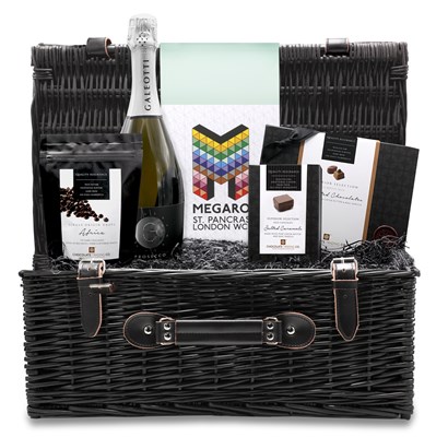 Personalised Chocolate Hamper in large wicker hamper basket