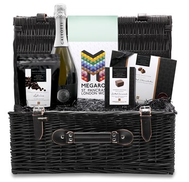 Personalised Chocolate Hamper in large wicker hamper basket