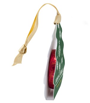 Personalised Christmas Tree Bauble with Chocolate - side view