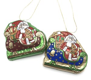 Christmas Sleigh, tree decorations - Bulk box of 100