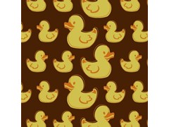 Duck, chocolate transfer sheets (on dark chocolate)