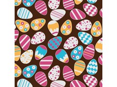 Easter egg, chocolate transfer sheets (on dark chocolate)