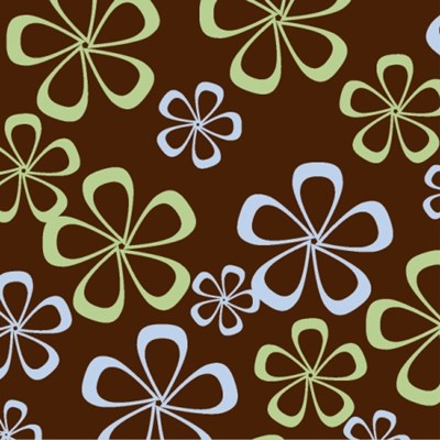 Abstract flowers, chocolate transfer sheets (on dark chocolate)