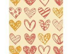 Doodle hearts, chocolate transfer sheets (on white chocolate)
