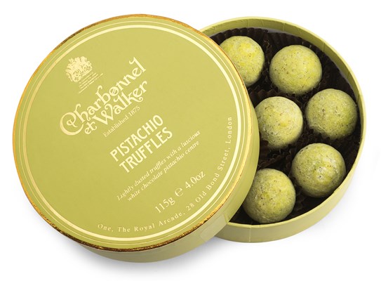 Charbonnel et Walker, White chocolate pistachio truffles
