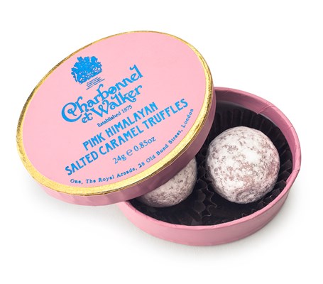 Charbonnel et Walker, Pink Himalayan Salted Caramel Truffles, Oval box