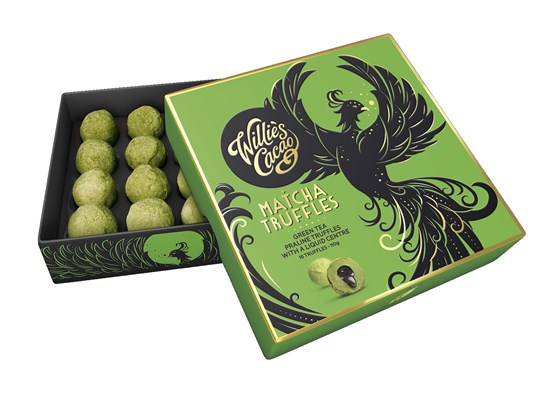 Willie's, Matcha, Green Tea chocolate Praline truffles gift box
