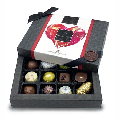 Valentine's 12 Mostly Milk Chocolate Gift Box