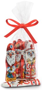 Foiled milk chocolate santas - Bulk box of 140