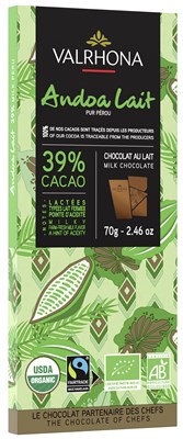 Andoa Lait, 39% milk chocolate bar