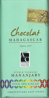 Chocolat Madagascar, Mananjary, 50% milk chocolate bar
