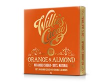 Willie's, Orange & Almond, 100% dark chocolate bar