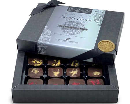 Superior Selection, Single Origin, Dark Chocolate Fruit Ganache Box 12