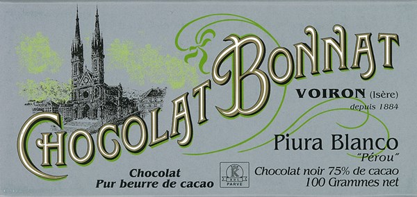 Bonnat, Piura Blanco, 75% dark chocolate bar