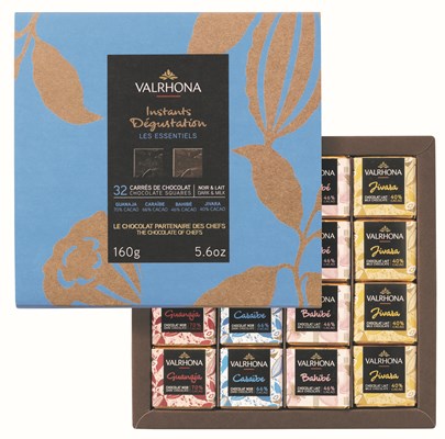 Valrhona, Les Essentiels, Assorted Chocolate Tasting Squares 160g