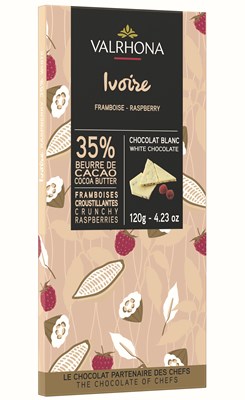 Valrhona Ivoire Raspberry White Chocolate bar