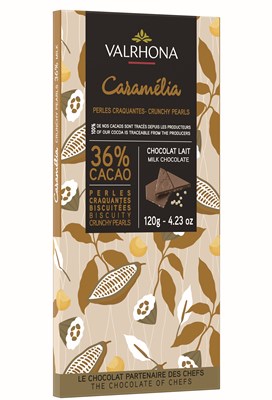 Valrhona Caramelia Crunchy Biscuit 36% Milk Chocolate Bar