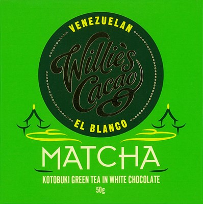 Willie's, Matcha, Green tea white chocolate bar
