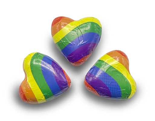 Pride Rainbow Milk Chocolate Hearts
