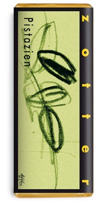 Zotter, Hand Scooped, Pistachio Milk Chocolate bar