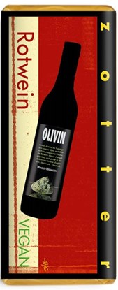 Zotter, Hand Scooped, Red Wine, 70% Dark Chocolate bar