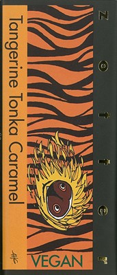 Zotter, Hand Scooped, Tangerine Tonka Caramel, 70% Dark Chocolate bar