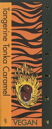 Zotter, Hand Scooped, Tangerine Tonka Caramel, 70% Dark Chocolate bar