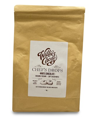 Willie's, 38% White Chocolate Couverture Drops 1kg