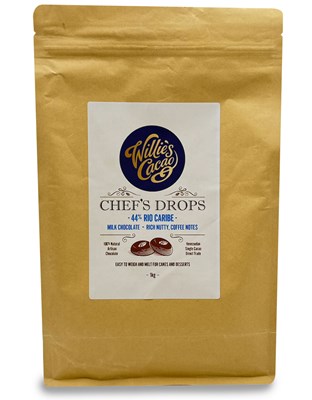Willie's, Rio Caribe, 44% Milk Chocolate Couverture Drops 1kg