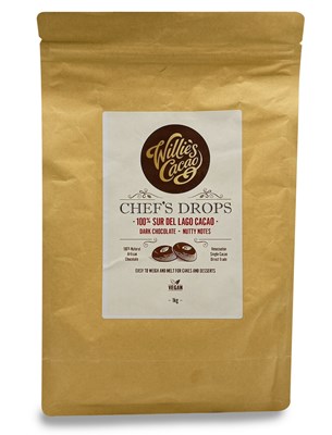 Willie's, Sur Del Lago, 100% Dark Chocolate Couverture Drops 1kg