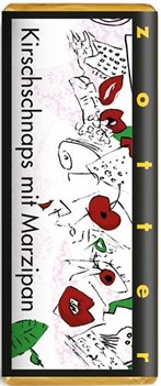 Zotter, Cherry Brandy & Marzipan, Dark Chocolate Bar closed