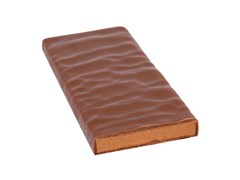 Zotter, Hand Scooped, Orange Liqueur, Milk Chocolate Bar open