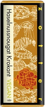 Zotter, Hand Scooped, Vegan, Hazelnut Brittle, 70% Dark Chocolate Bar