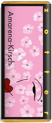 Zotter, Hand Scooped, Amareena Cherry, 50% Milk Chocolate Bar