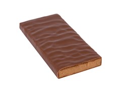 Zotter, Hand Scooped, Chestnut & Rum, Milk Chocolate Bar open