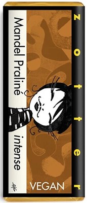 Zotter, Hand scooped, Vegan, Almond Praline Intense, 70% Dark Chocolate Bar