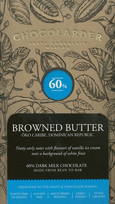 Chocolarder, Browned Butter, 60% Dark/Milk Chocolate Bar