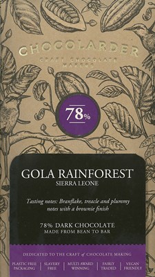 Chocolarder, Gola Rainforest, 78% Dark Chocolate Bar
